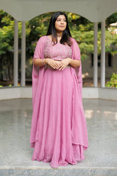 Stone lilac-chic stoned 3 piece dress(set)